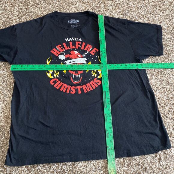 Stranger Things Netflix T- Shirt 2X Unisex Black Short Sleeve Hellfire MadEngine - Picture 5 of 6